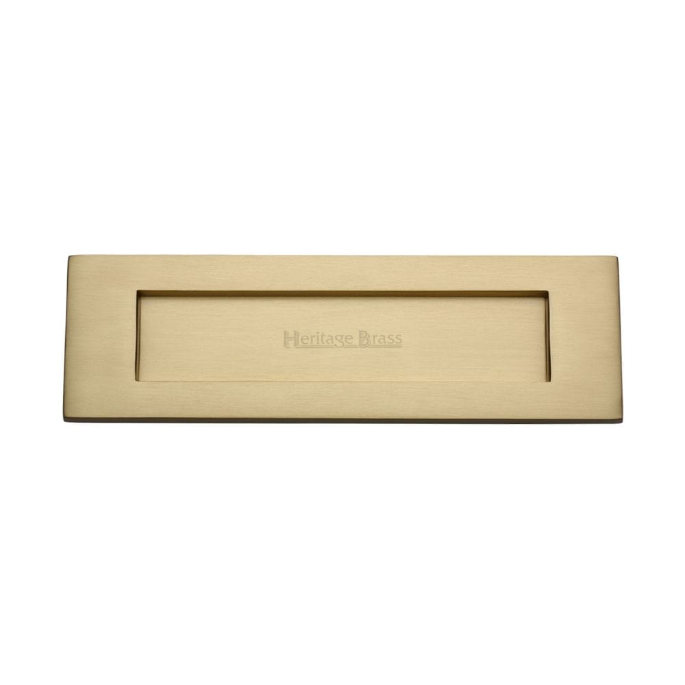 Heritage Brass Door Furniture Satin Brass / Letter Plates / 305 x 102mm (12 x 4") Heritage Brass - Letterplate 12" x 4" Satin Brass Finish