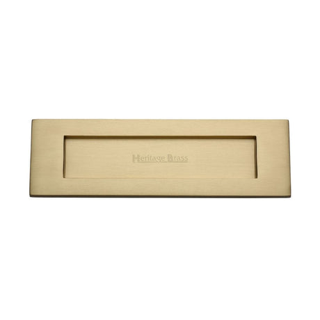 Heritage Brass Door Furniture Satin Brass / Letter Plates / 305 x 102mm (12 x 4") Heritage Brass - Letterplate 12" x 4" Satin Brass Finish