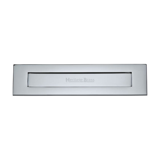Heritage Brass Door Furniture Polished Chrome / Letter Plates / 331 x 80mm (13" x 3") Heritage Brass - Letterplate 13" x 3" Polished Chrome Finish