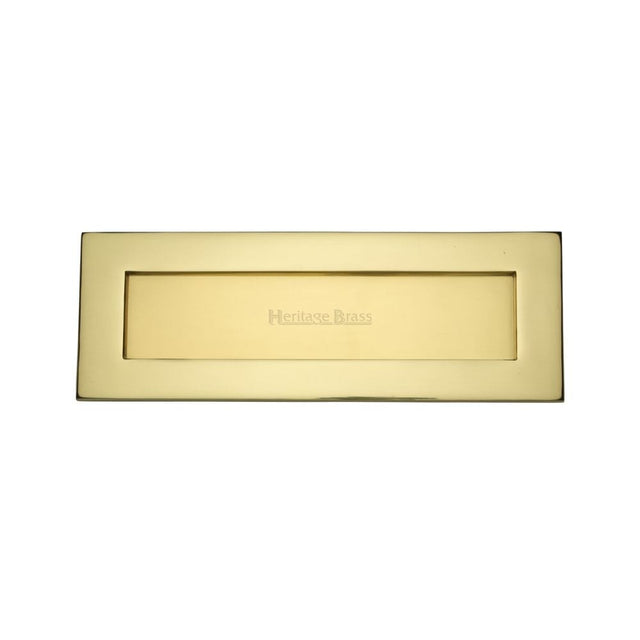 Heritage Brass Door Furniture Polished Brass / Letter Plates / 356 x 127mm (14" x 4 1/2") Heritage Brass - Letterplate 14" x 4 1/2" Polished Brass Finish