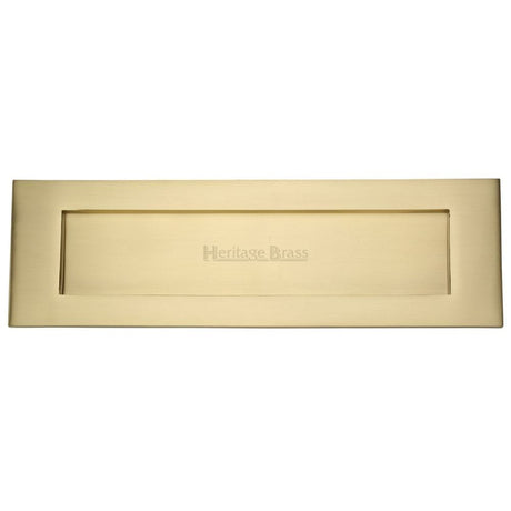 Heritage Brass Door Furniture Satin Brass / Letter Plates / 411 x 125mm (16" x 5") Heritage Brass - Letterplate 16" x 5" Satin Brass Finish