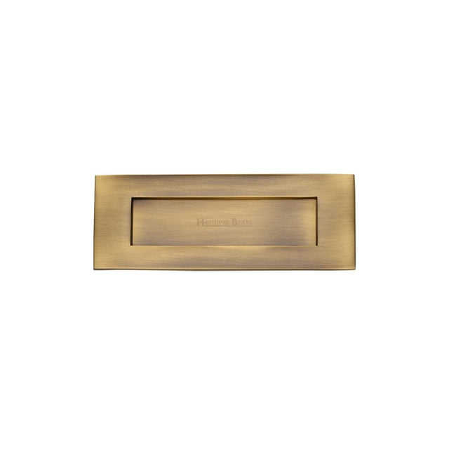Heritage Brass Door Furniture Antique Brass / Letter Plates / 203 x 76mm (8" x 3") Heritage Brass - Letterplate 8" x 3" Antique Brass Finish