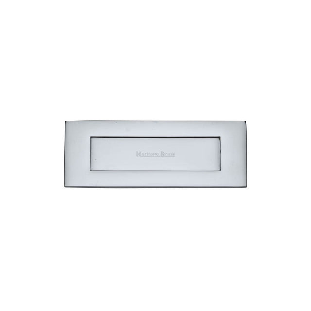 Heritage Brass Door Furniture Polished Chrome / Letter Plates / 203 x 76mm (8" x 3") Heritage Brass - Letterplate 8" x 3" Polished Chrome Finish