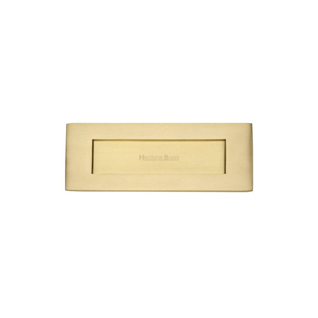 Heritage Brass Door Furniture Satin Brass / Letter Plates / 203 x 76mm (8" x 3") Heritage Brass - Letterplate 8" x 3" Satin Brass Finish