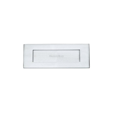Heritage Brass Door Furniture Satin Chrome / Letter Plates / 203 x 76mm (8" x 3") Heritage Brass - Letterplate 8" x 3" Satin Chrome Finish