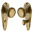 Heritage Brass Door Furniture Antique Brass / Bathroom Lock Mortice Knobs Heritage Brass - Mortice Knob on Bathroom Plate Broadway Design Antique Brass Finis