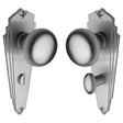 Heritage Brass Door Furniture Satin Chrome / Bathroom Lock Mortice Knobs Heritage Brass - Mortice Knob on Bathroom Plate Broadway Design Satin Chrome Fini