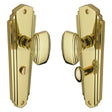 Heritage Brass Door Furniture Polished Brass / Bathroom Lock Mortice Knobs Heritage Brass - Mortice Knob on Bathroom Plate Charlston Design Polished Brass Fini