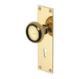 Heritage Brass Door Furniture Polished Brass / Mortice Knobs Heritage Brass - Mortice Knob on Lock Plate Balmoral Design Polished Brass Finish