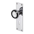 Heritage Brass Door Furniture Polished Chrome / Mortice Knobs Heritage Brass - Mortice Knob on Lock Plate Balmoral Design Polished Chrome Finish