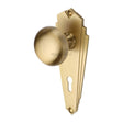 Heritage Brass Door Furniture Satin Brass / Mortice Knobs Heritage Brass - Mortice Knob on Lock Plate Broadway Design Satin Brass Finish