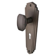 Heritage Brass Door Furniture Matt Bronze / Mortice Knobs Heritage Brass - Mortice Knob on Lock Plate Charlston Design Matt Bronze Finish