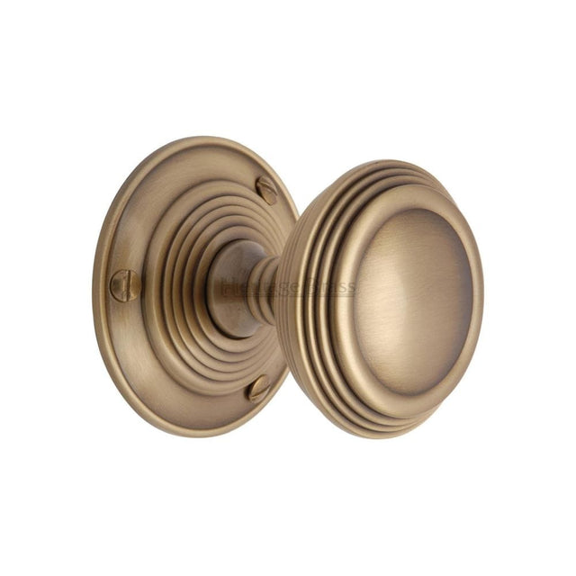 Heritage Brass Door Furniture Antique Brass / Mortice Knobs Heritage Brass - Mortice Knob on Rose Goodrich Design Antique Brass Finish