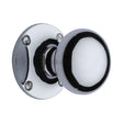 Heritage Brass Door Furniture Polished Chrome / Mortice Knobs Heritage Brass - Mortice Knob on Rose Kensington Design Polished Chrome Finish