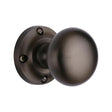 Heritage Brass Door Furniture Matt Bronze / Mortice Knobs Heritage Brass - Mortice Knob on Rose Victoria Design Matt Bronze Finish