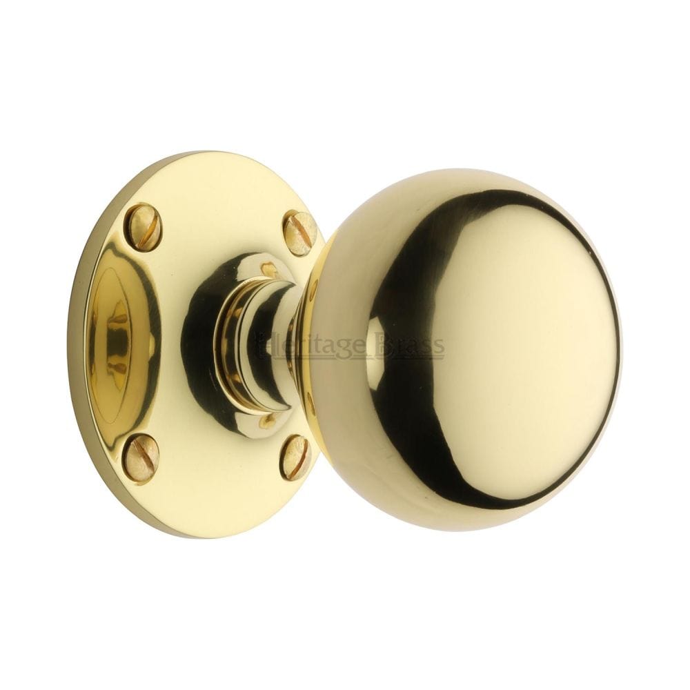 Heritage Brass Door Furniture Polished Brass / Mortice Knobs Heritage Brass - Mortice Knob Westminster Design Polished Brass Finish
