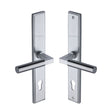 Heritage Brass Door Furniture Satin Chrome / Multi Point Lock Set / 92mm c/c Heritage Brass - Multi-Point Door Handle Lever Lock Bauhaus LH Design Satin Chrom