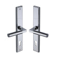 Heritage Brass Door Furniture Polished Chrome / Multi Point Lock Set / 92mm c/c Heritage Brass - Multi-Point Door Handle Lever Lock Bauhaus RH Design Polished Chrom