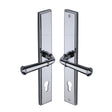 Heritage Brass Door Furniture Polished Chrome / Multi Point Lock Set / 92mm c/c Heritage Brass - Multi-Point Door Handle Lever Lock Colonial LH Design Polished Chro