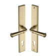 Heritage Brass Door Furniture Satin Brass / Multi Point Lock Set / 92mm c/c Heritage Brass - Multi-Point Door Handle Lever Lock Colonial LH Design Satin Bras