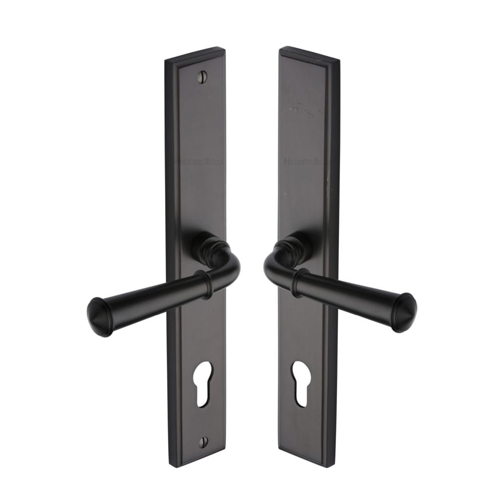 Heritage Brass Door Furniture Matt Bronze / Multi Point Lock Set / 92mm c/c Heritage Brass - Multi-Point Door Handle Lever Lock Colonial RH Design Matt Bron