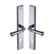 Heritage Brass Door Furniture Polished Chrome / Multi Point Lock Set / 92mm c/c Heritage Brass - Multi-Point Door Handle Lever Lock Colonial RH Design Polished Chro