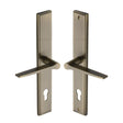 Heritage Brass Door Furniture Antique Brass / Multi Point Lock Set / 92mm c/c Heritage Brass - Multi-Point Door Handle Lever Lock Gio LH Design Antique Brass Fin