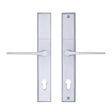 Heritage Brass Door Furniture Satin Chrome / Multi Point Lock Set / 92mm c/c Heritage Brass - Multi-Point Door Handle Lever Lock Gio LH Design Satin Chrome Fi