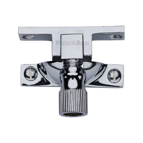 Heritage Brass Window Furniture Polished Chrome / Sash Window Brighton Fasteners / Yes Heritage Brass - Narrow Brighton Sash Fastener Polished Chrome finish