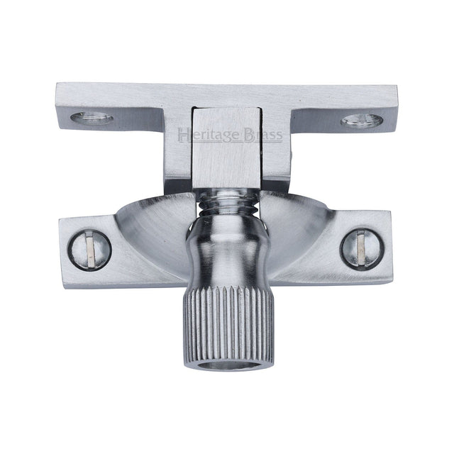 Heritage Brass Window Furniture Satin Chrome / Sash Window Brighton Fasteners / Yes Heritage Brass - Narrow Brighton Sash Fastener Satin Chrome finish