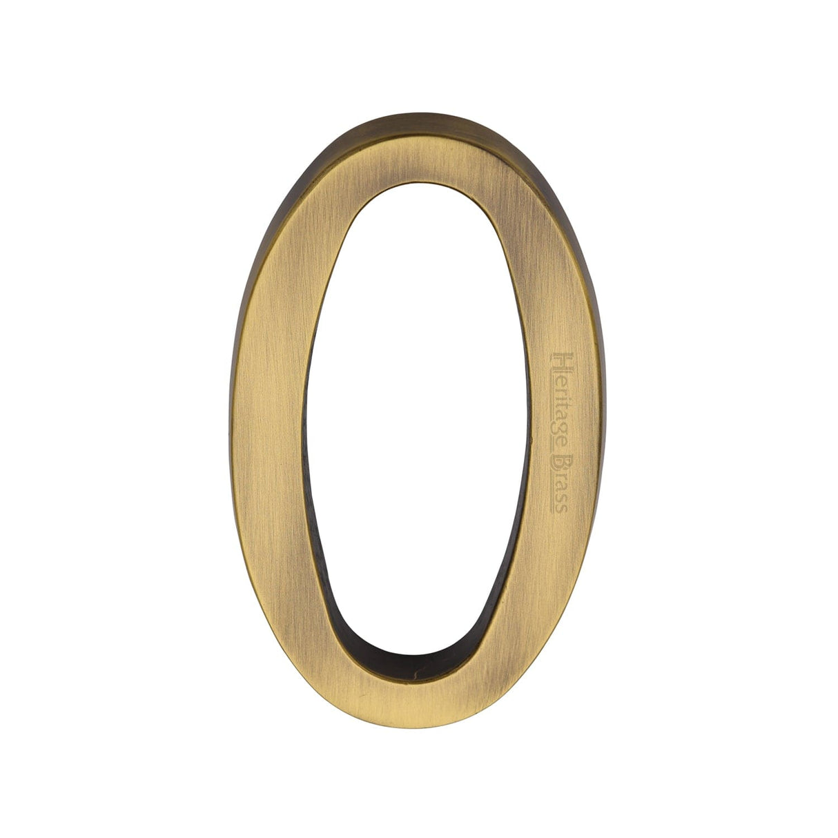 Heritage Brass Door Furniture Antique Brass / Numerals / 0 Heritage Brass - Numeral 0 Concealed Fix 76mm (3") Antique Brass finish