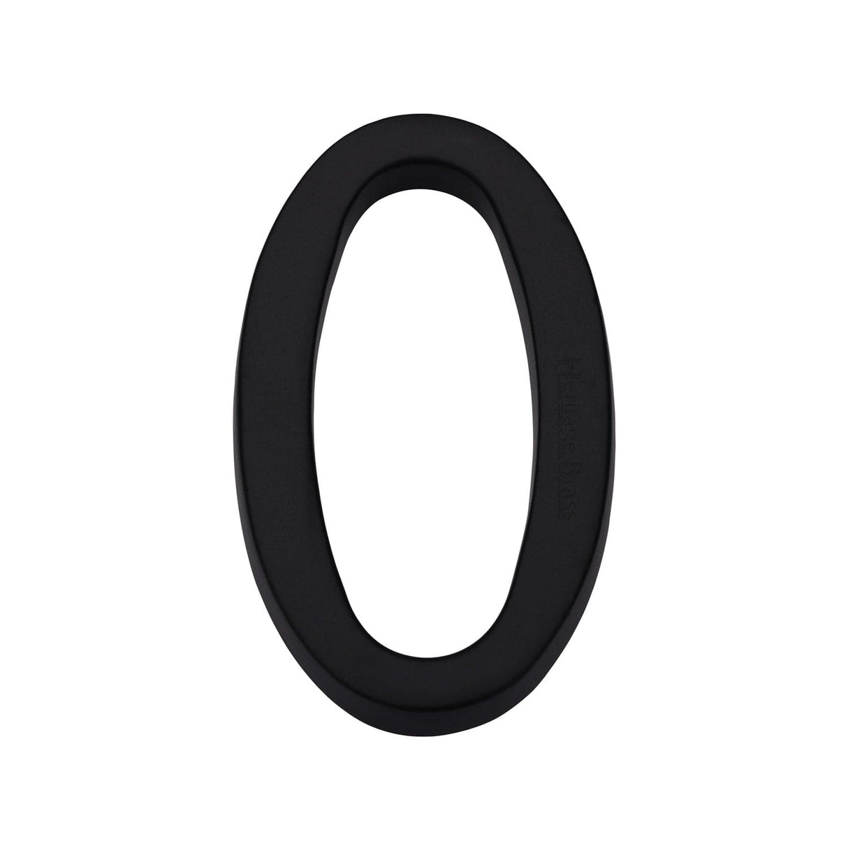 Heritage Brass Door Furniture Matt Black / Numerals / 0 Heritage Brass - Numeral 0 Concealed Fix 76mm (3") Matt Black finish
