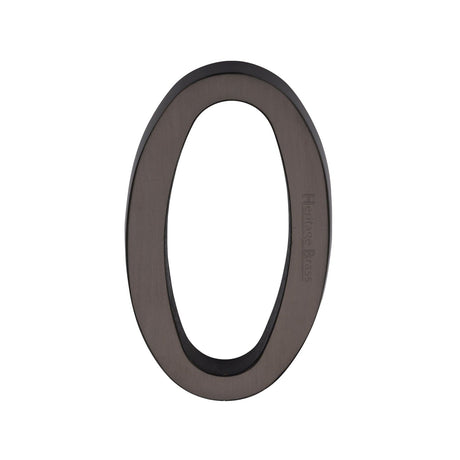 Heritage Brass Door Furniture Matt Bronze / Numerals / 0 Heritage Brass - Numeral 0 Concealed Fix 76mm (3") Matt Bronze finish
