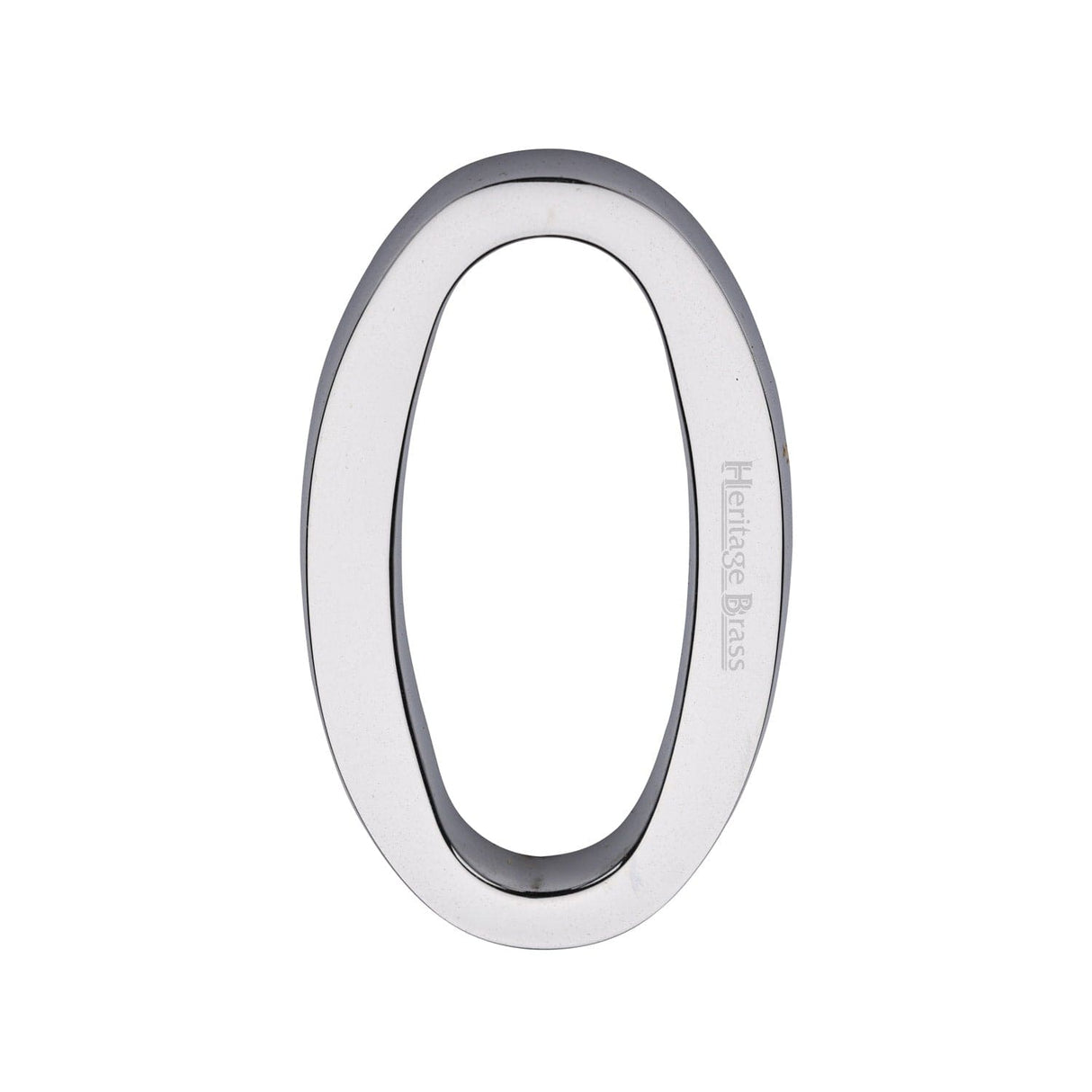 Heritage Brass Door Furniture Polished Chrome / Numerals / 0 Heritage Brass - Numeral 0 Concealed Fix 76mm (3") Polished Chrome finish
