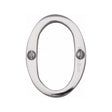 Heritage Brass Door Furniture Polished Chrome / Numerals / 0 Heritage Brass - Numeral 0 Face Fix 51mm (2") Polished Chrome Finish
