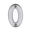 Heritage Brass Door Furniture Satin Chrome / Numerals / 0 Heritage Brass - Numeral 0 Face Fix 76mm (3") Satin Chrome Finish