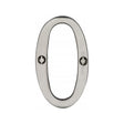 Heritage Brass Door Furniture Satin Nickel / Numerals / 0 Heritage Brass - Numeral 0 Face Fix 76mm (3") Satin Nickel Finish