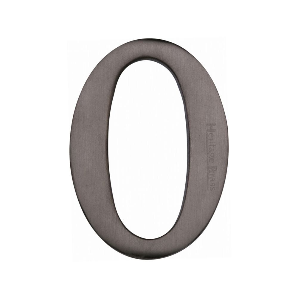 Heritage Brass Door Furniture Matt Bronze / Numerals / 0 Heritage Brass - Numeral 0 Self Adhesive 51mm (2") Matt Bronze Finish