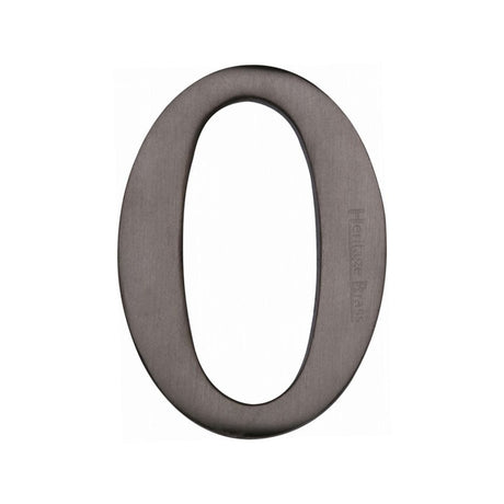 Heritage Brass Door Furniture Matt Bronze / Numerals / 0 Heritage Brass - Numeral 0 Self Adhesive 51mm (2") Matt Bronze Finish