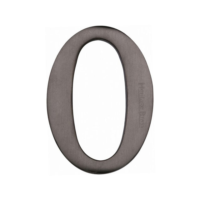 Heritage Brass Door Furniture Matt Bronze / Numerals / 0 Heritage Brass - Numeral 0 Self Adhesive 51mm (2") Matt Bronze Finish
