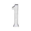 Heritage Brass Door Furniture Satin Chrome / Numerals / 1 Heritage Brass - Numeral 1 Concealed Fix 76mm (3") Satin Chrome finish