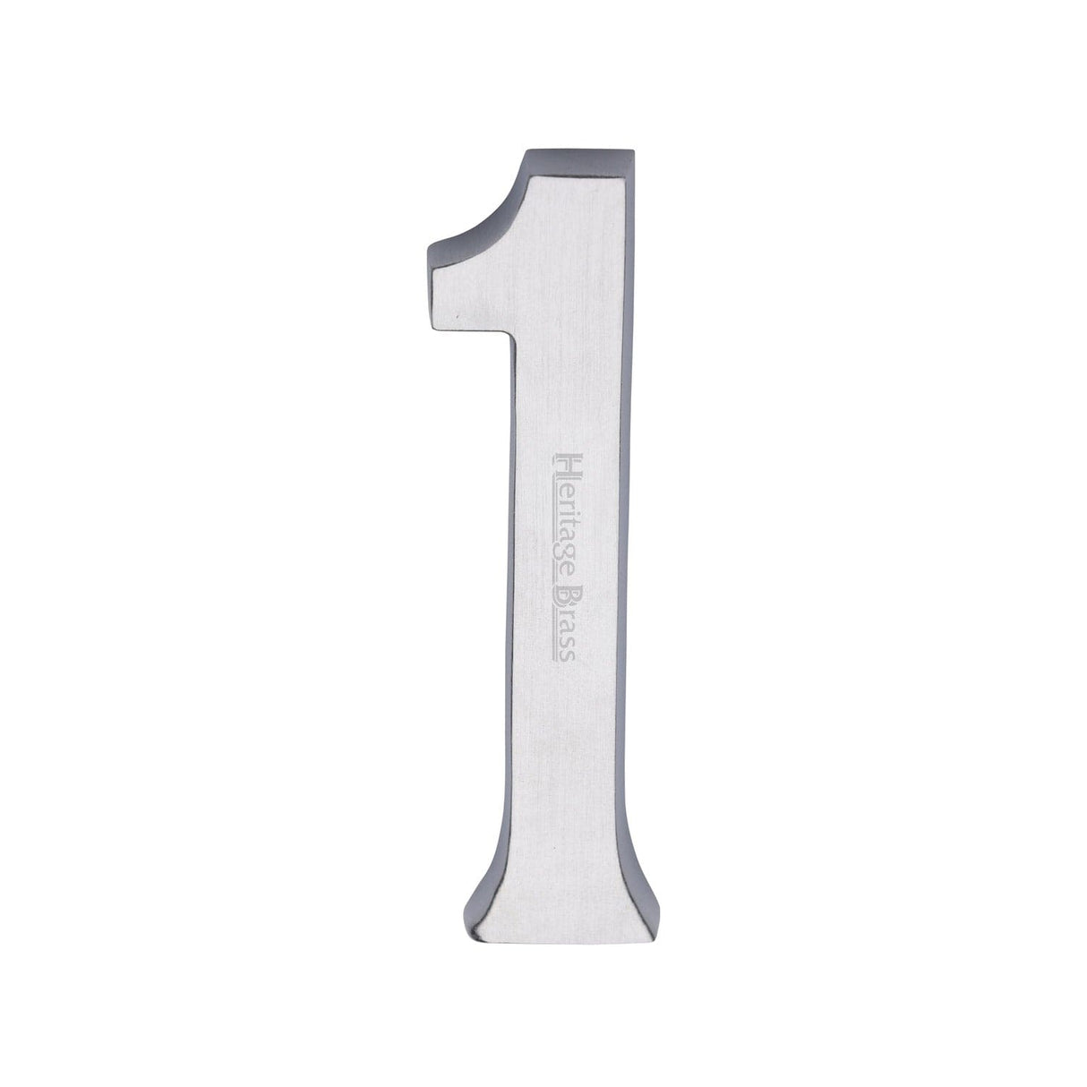 Heritage Brass Door Furniture Satin Chrome / Numerals / 1 Heritage Brass - Numeral 1 Concealed Fix 76mm (3") Satin Chrome finish
