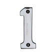 Heritage Brass Door Furniture Polished Chrome / Numerals / 1 Heritage Brass - Numeral 1 Face Fix 76mm (3") Polished Chrome Finish