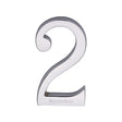Heritage Brass Door Furniture Polished Chrome / Numerals / 2 Heritage Brass - Numeral 2 Concealed Fix 76mm (3") Polished Chrome finish