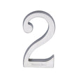 Heritage Brass Door Furniture Satin Chrome / Numerals / 2 Heritage Brass - Numeral 2 Concealed Fix 76mm (3") Satin Chrome finish