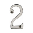 Heritage Brass Door Furniture Satin Nickel / Numerals / 2 Heritage Brass - Numeral 2 Face Fix 76mm (3") Satin Nickel Finish