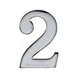 Heritage Brass Door Furniture Polished Chrome / Numerals / 2 Heritage Brass - Numeral 2 Self Adhesive 51mm (2") Polished Chrome Finish