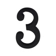 Heritage Brass Door Furniture Matt Black / Numerals / 3 Heritage Brass - Numeral 3 Concealed Fix 76mm (3") Matt Black