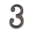 Heritage Brass Door Furniture Matt Bronze / Numerals / 3 Heritage Brass - Numeral 3 Concealed Fix 76mm (3") Matt Bronze finish