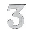 Heritage Brass Door Furniture Satin Chrome / Numerals / 3 Heritage Brass - Numeral 3 Self Adhesive 51mm (2") Satin Chrome Finish